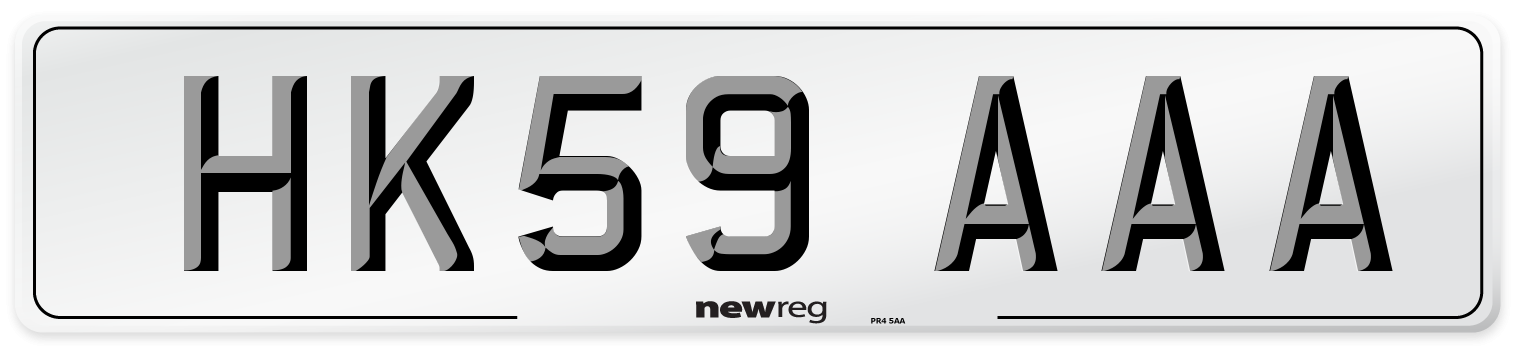 HK59 AAA Number Plate from New Reg